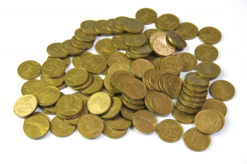 Toy Euro Money Coins 50 Cent (100 Pieces)