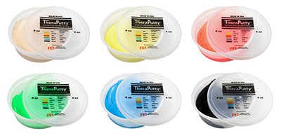 Theraputty (4 oz) 6 Piece Set - Tan to Black