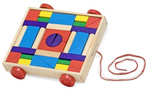 **Melissa & Doug Unit Blocks On Wheels