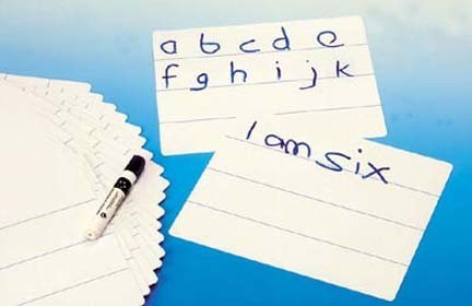 A4 Lined Write and Wipe Whiteboards Pack of 30