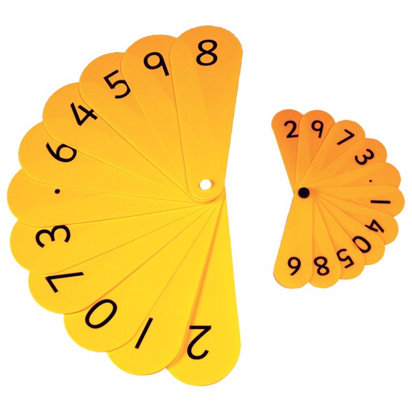 **Teacher Number Fans - Pack of 2