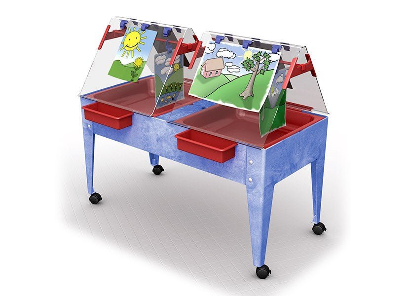 4 Station Easel & 2 Tray Tables - ABC School Supplies