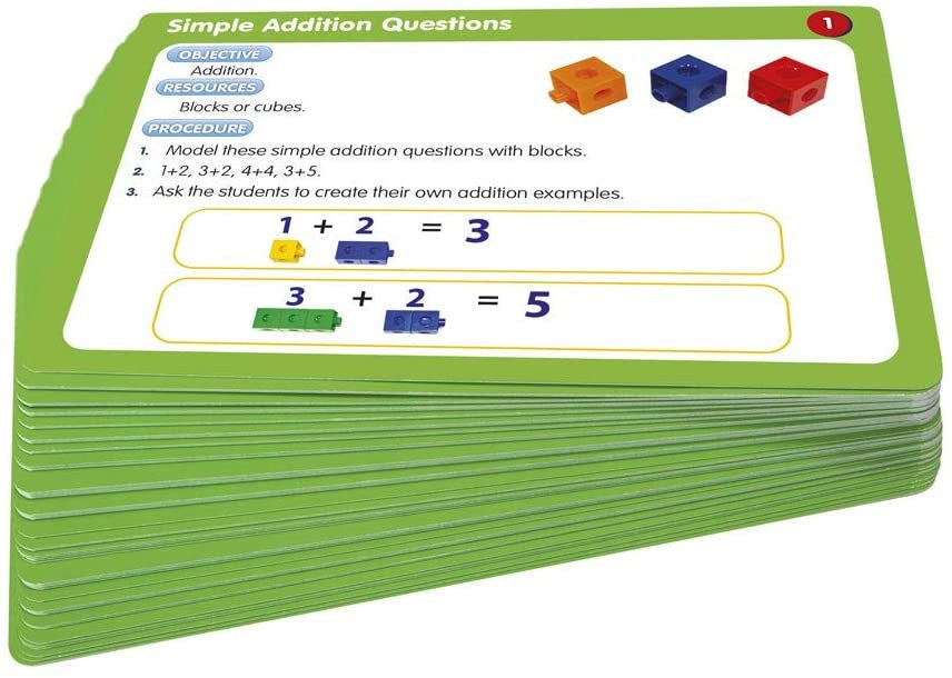 Junior Learning 50 Link Cube Activity Cards