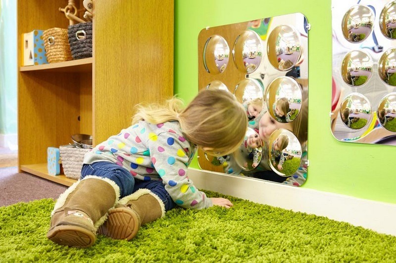 Large 9-Domed Acrylic Mirror Panel - 490Mm