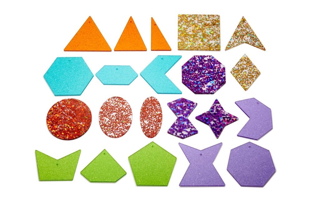 Rainbow Glitter Shapes