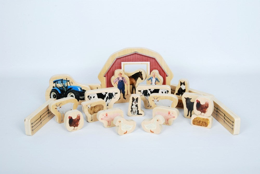 **Wooden Farm Blocks - Pack Of 25
