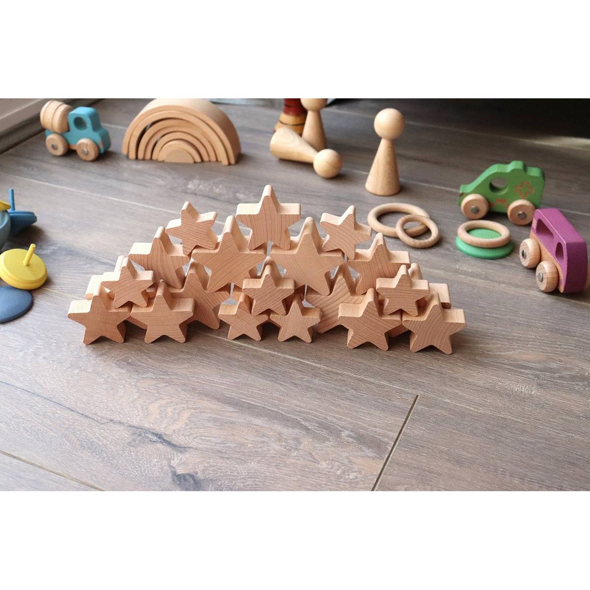 Natural Wooden Stars