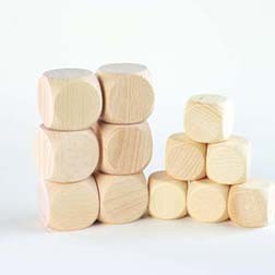 Natural Wooden Cubes (40mm)
