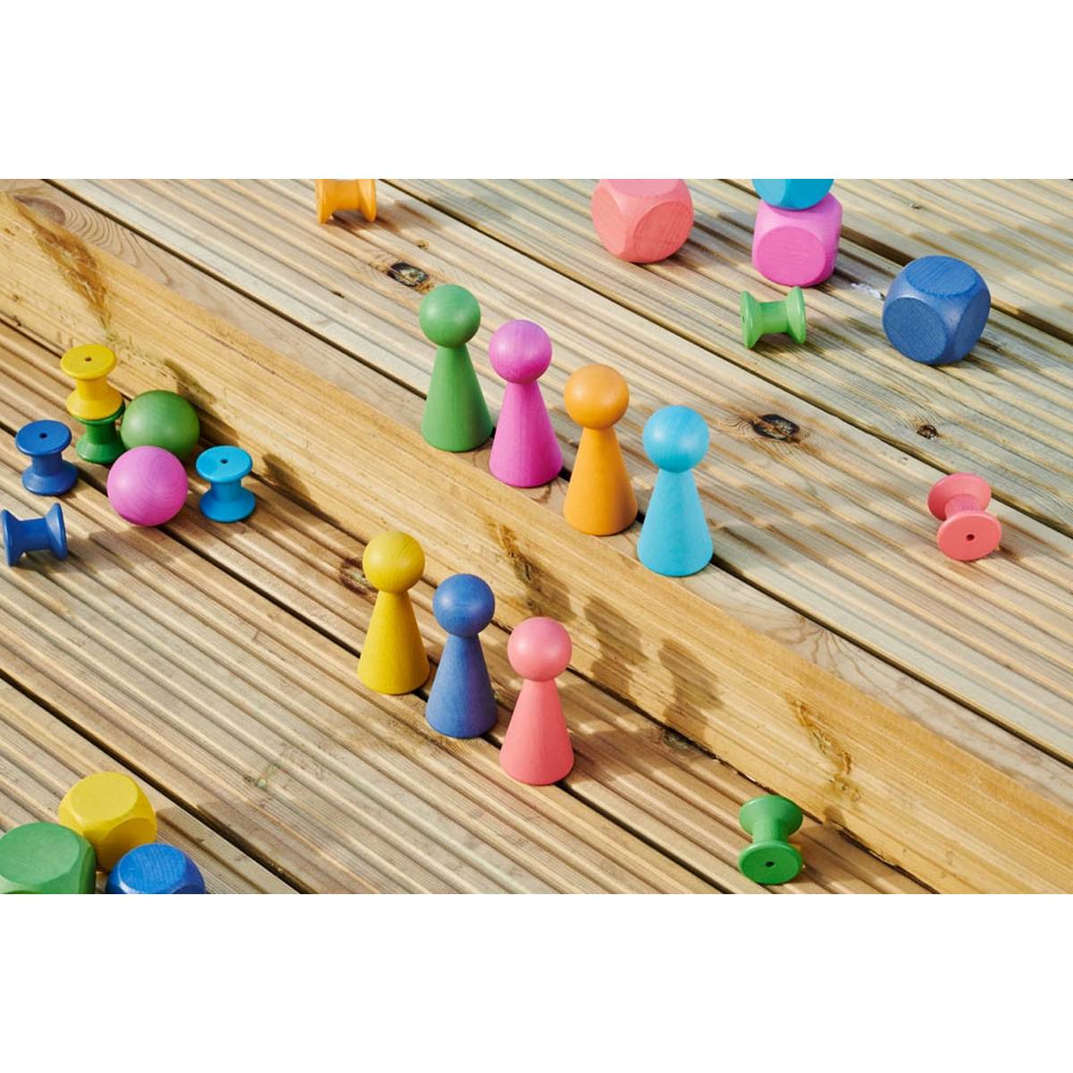 **Rainbow Wooden Figures