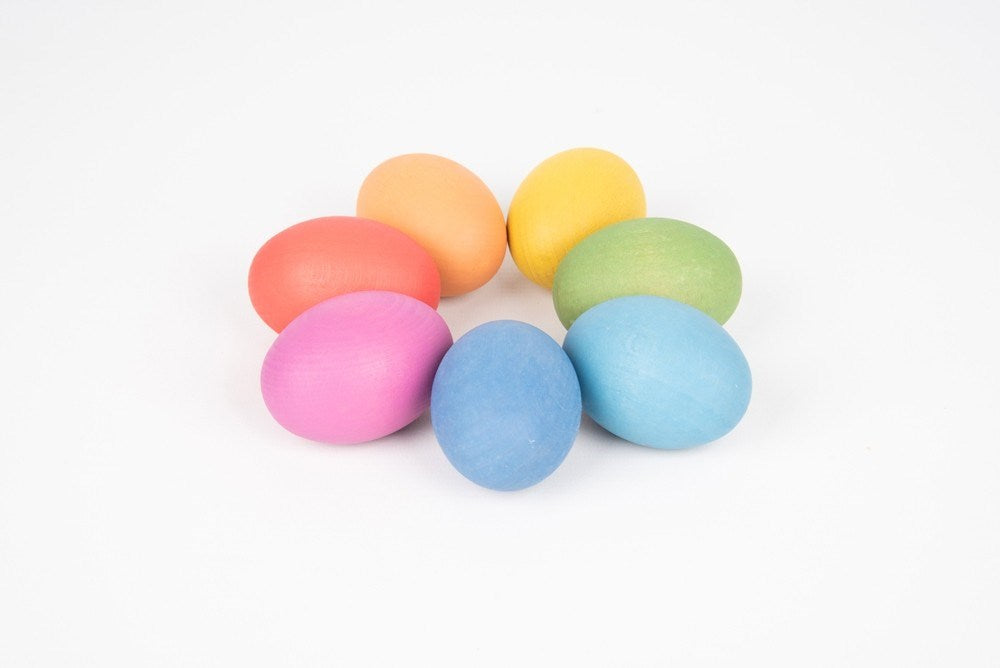 Rainbow Wooden Eggs