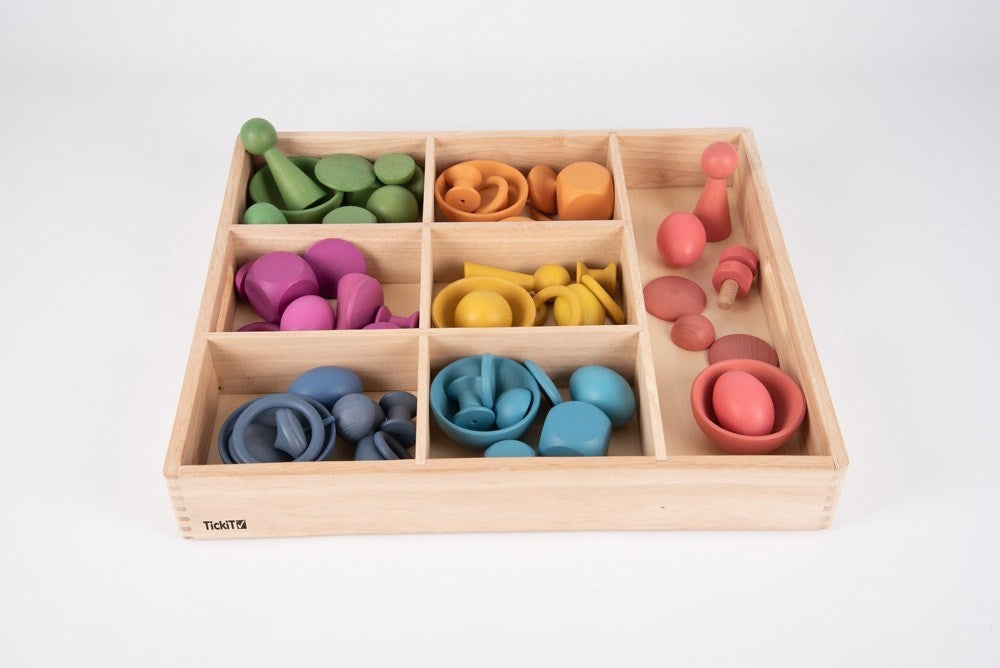 Wooden Sorting Tray - 7 Way