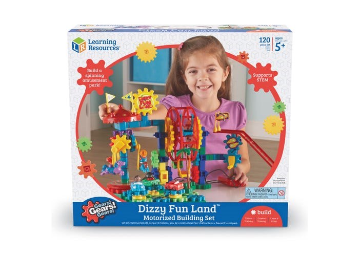 Learning Resources Gears! Gears! Gears!® Dizzy Fun Land™ Motorized Building Set