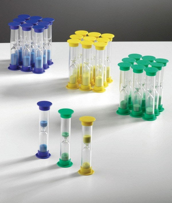 Mini Sand Timers Set Of 3 - 5 Minute (Blue)
