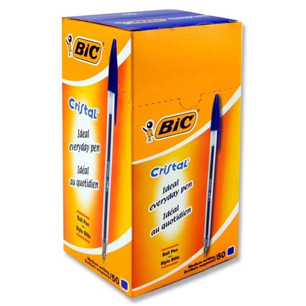 Bic Cristal Blue Pens - Box Of 50