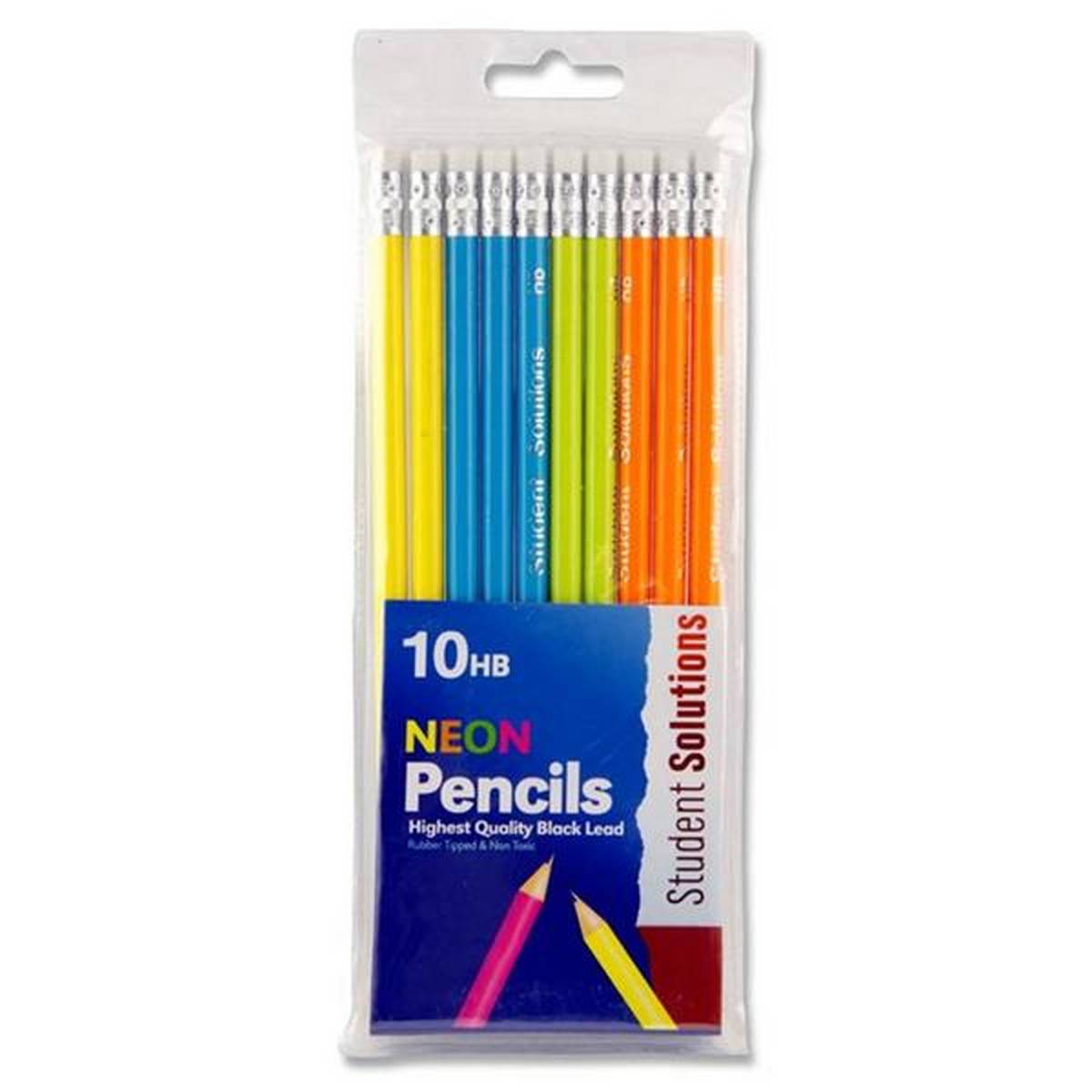 Lyra Neon Hb Rubber Tipped Pencils - Pack Of 96