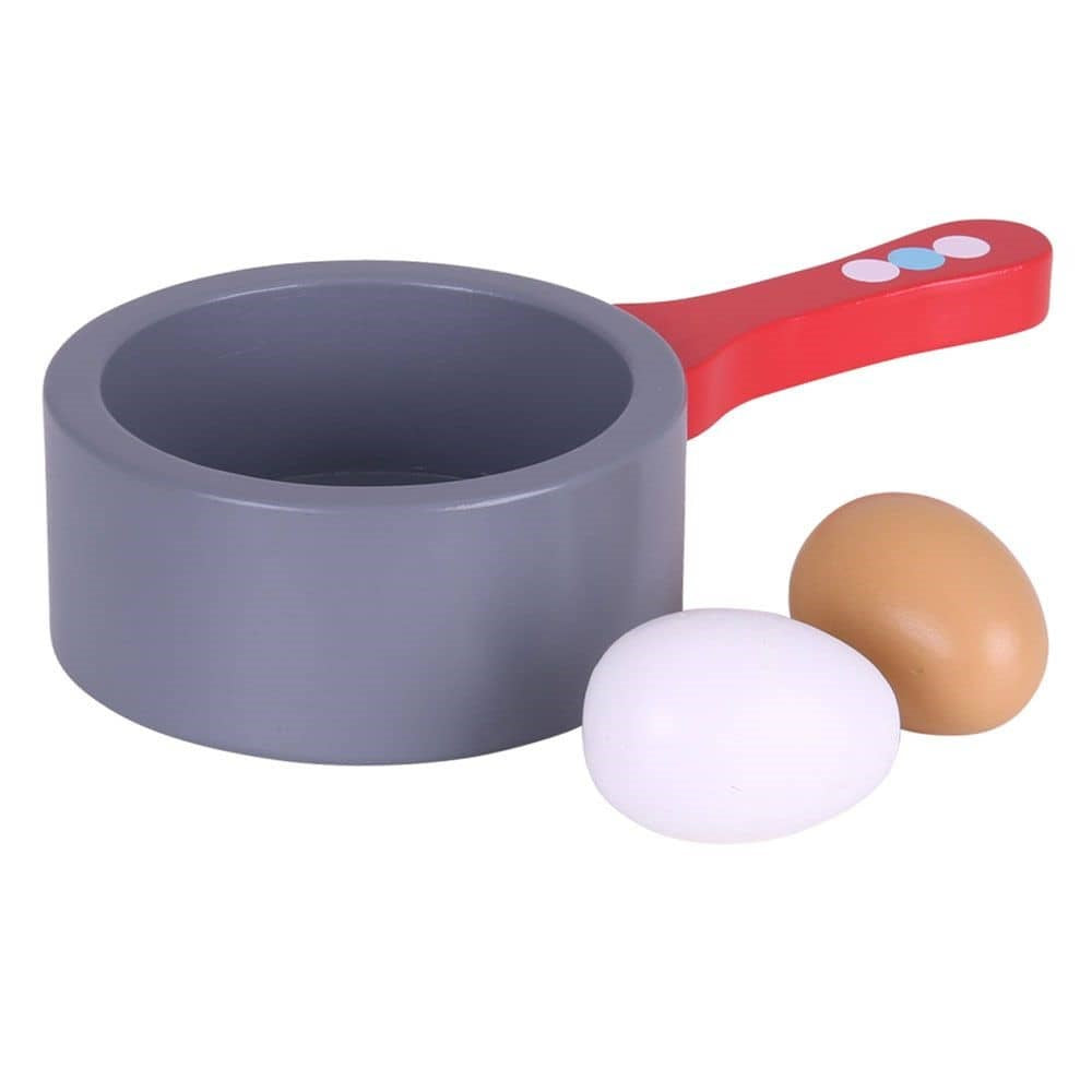 Open Pan With Boiled Eggs