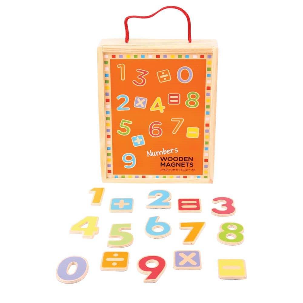 Wooden Magnetic Numbers