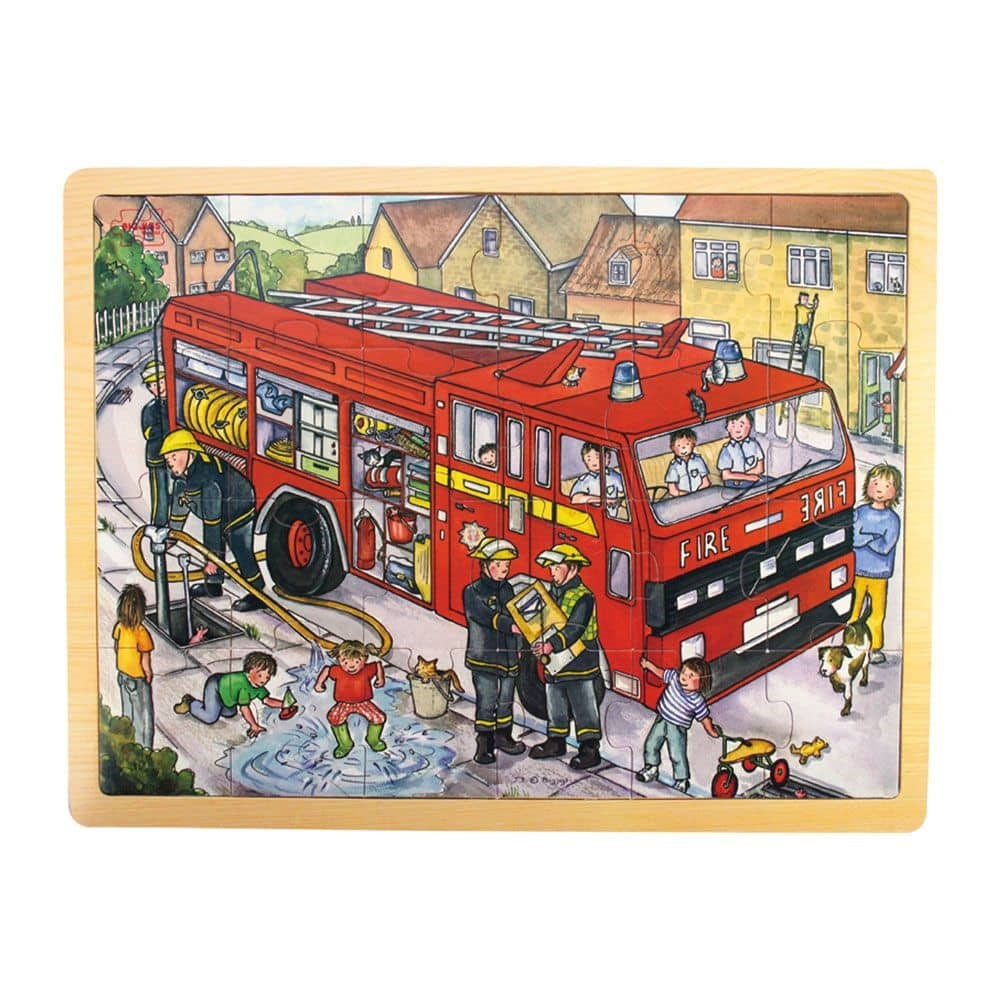 Tray 24pc Puzzle Fire Engine