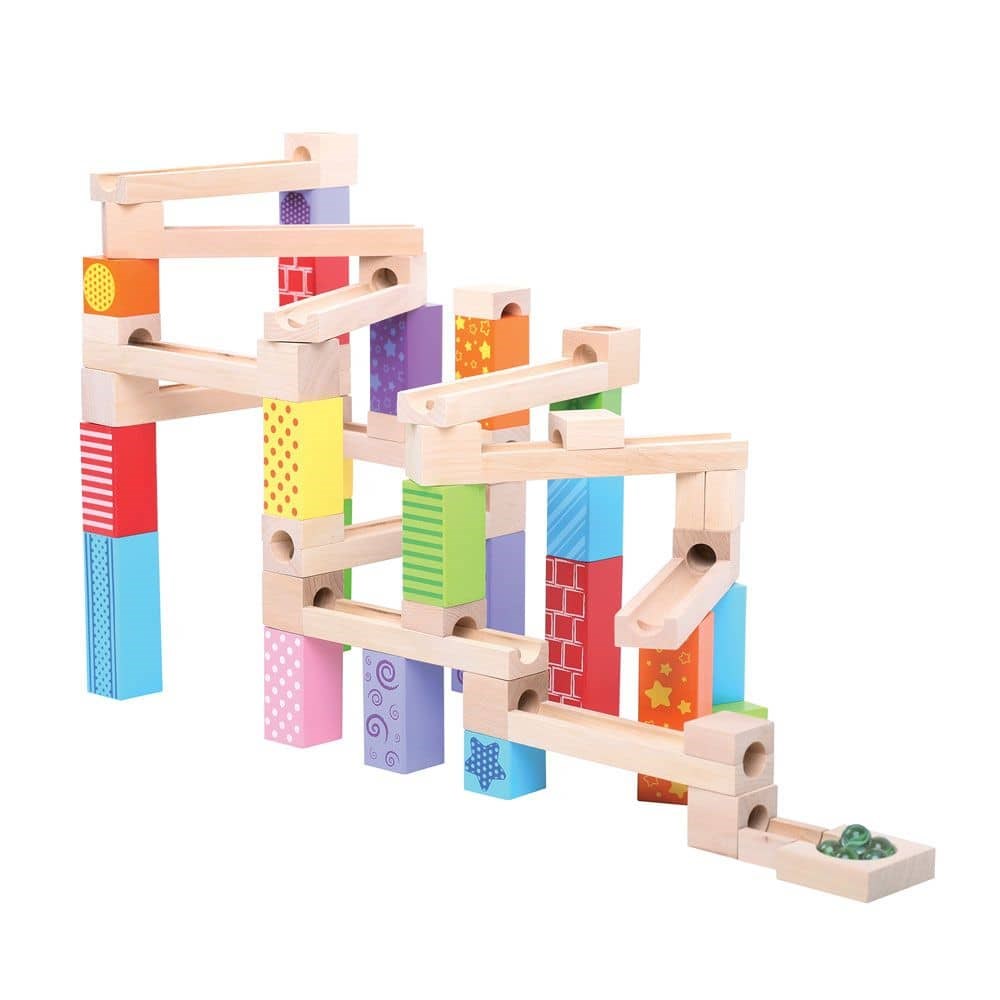 Bigjigs Wooden Marble Run Construction Game