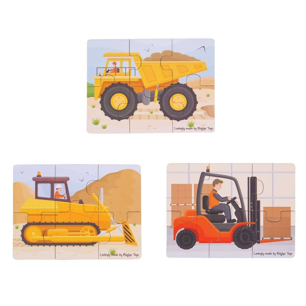 Big Movers (6 Piece Puzzles) - 3 Puzzles