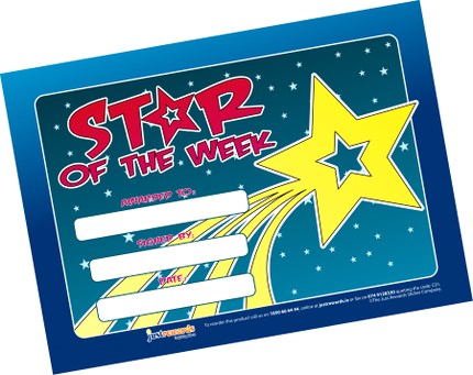 Just Rewards Certificates Star Of The Week Award