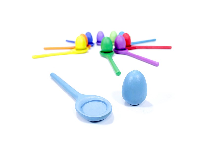 Wooden Eggs and Spoons Sorting Set