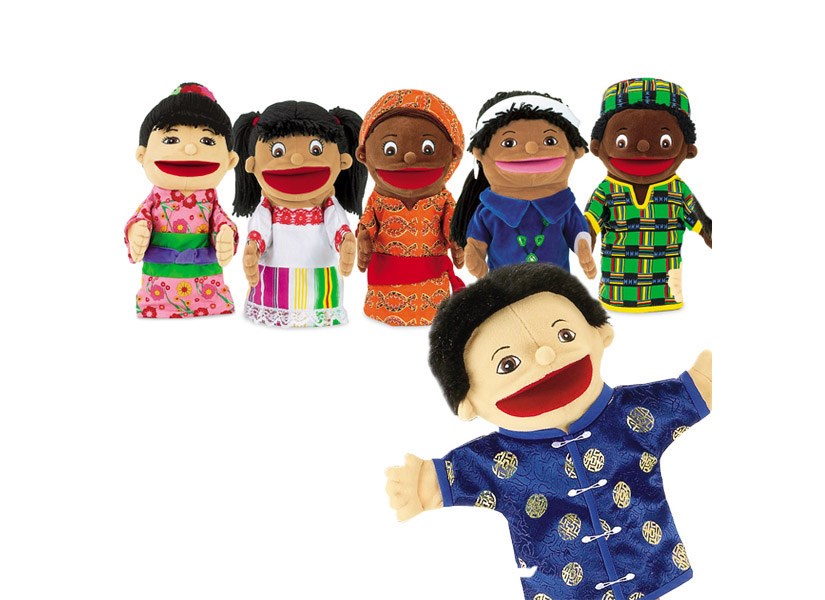 Lets Talk Multicultural Puppet Set of 6