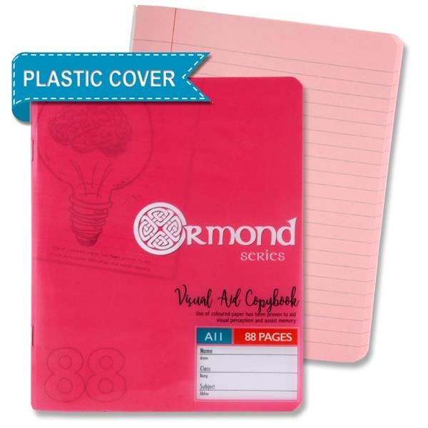 Ormond A11 88Pg Visual Memory Aid Copy Book - Pink