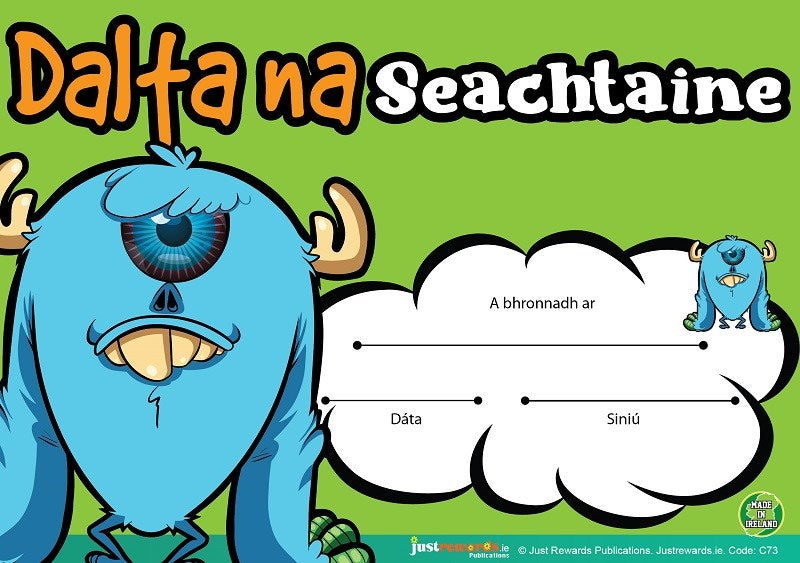 Just Rewards Certificates Dalta Na Seachtaine