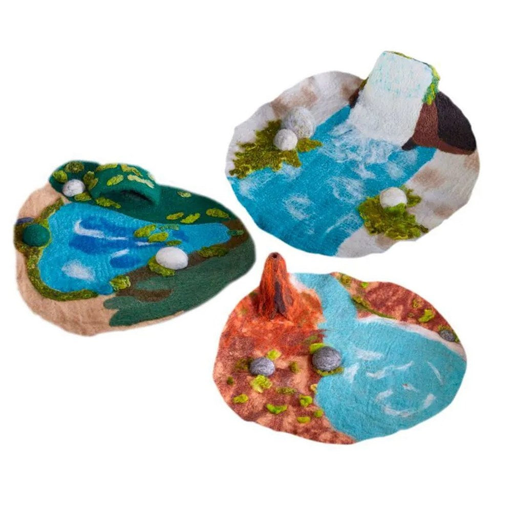 Cosy 3D Felt Mat Volcano