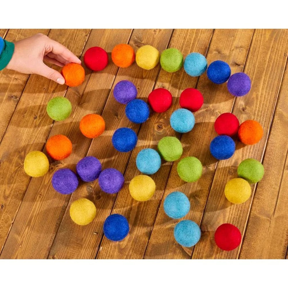 Cosy Large Pom Pom Rainbow Felt Balls