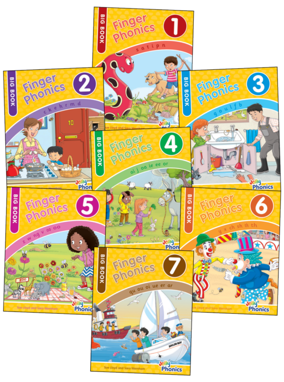 Jolly Phonics Finger Phonics Big Books 1-7