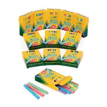 Crayola Anti-Dust Chalk - Assorted - Pack Of 144