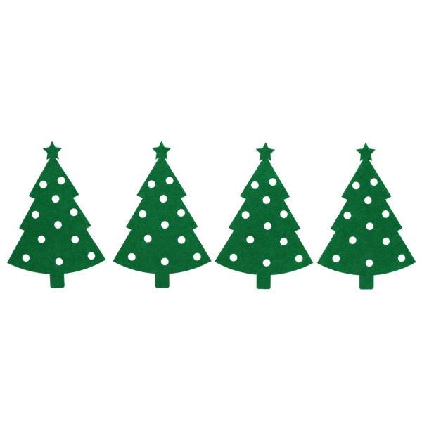 **Christmas Crafting - Large Felt Christmas Tree Pack Of 4