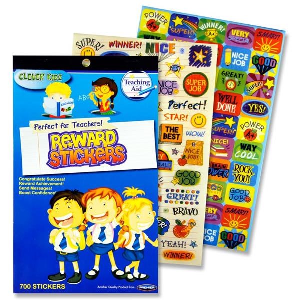 Clever Kidz Reward Stickers Pack Of 700 (Assorted Designs)