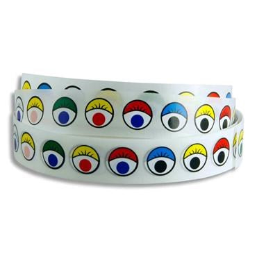 **Multi-Coloured Eyes Roll Of 1000 Stickers