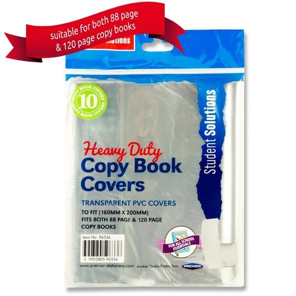 Ormond Pvc Heavy Duty Copy Book Covers Pack Of 10