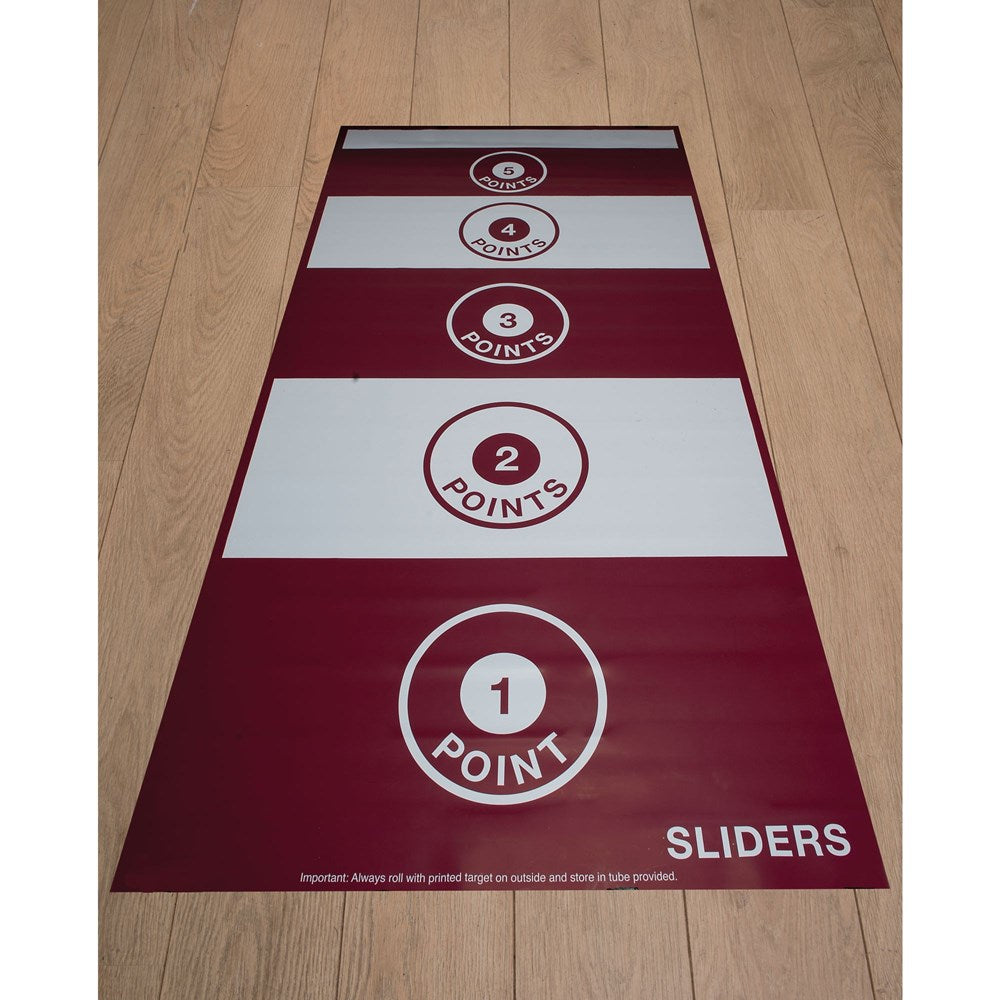 New Age Kurling/Bowls Sliders Target - Maroon/White - 240cm