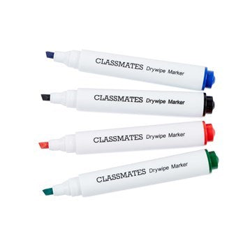 Classmates Whiteboard Marker - Assorted - Chisel Tip - Pack Of 50