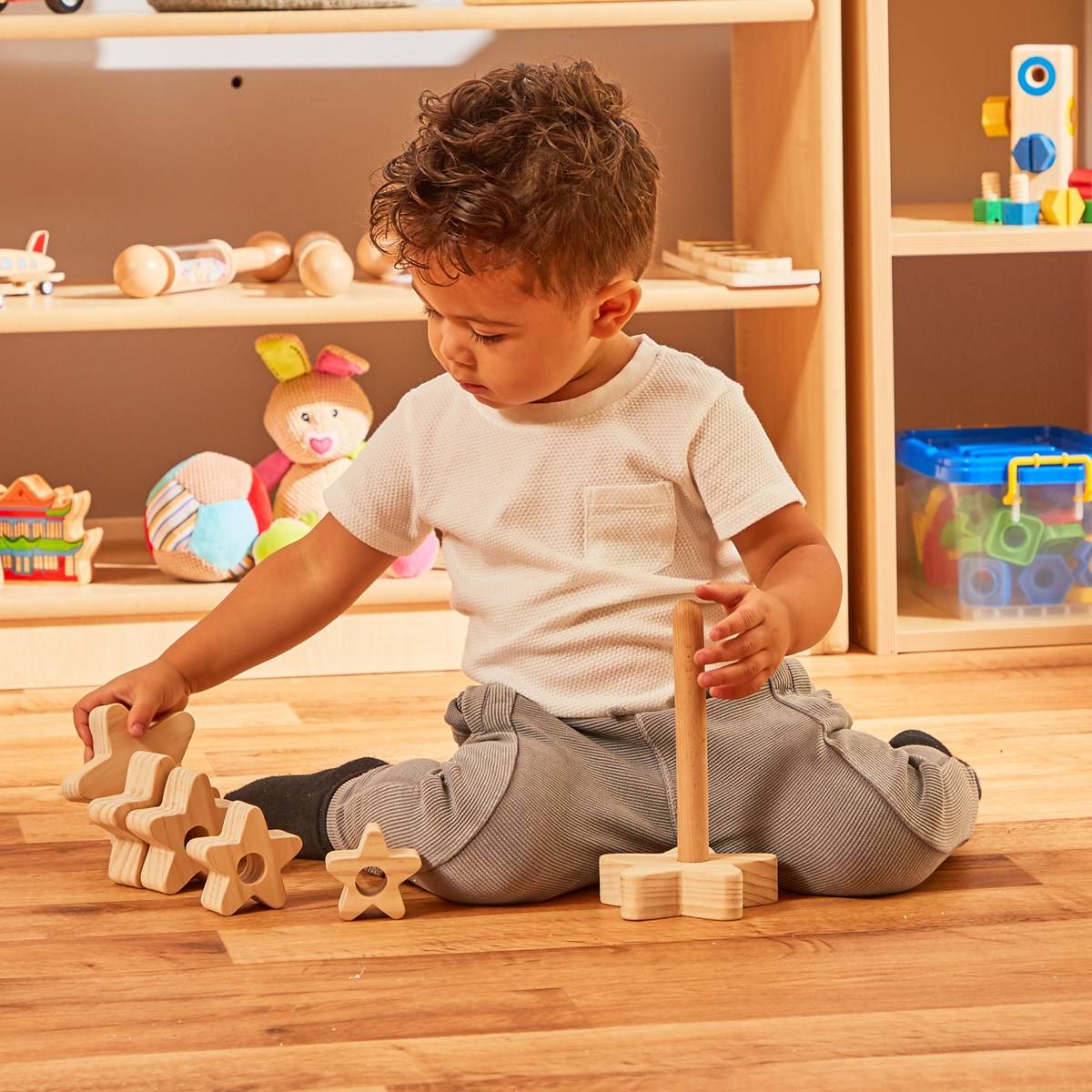 Small Wooden Stacker - Star