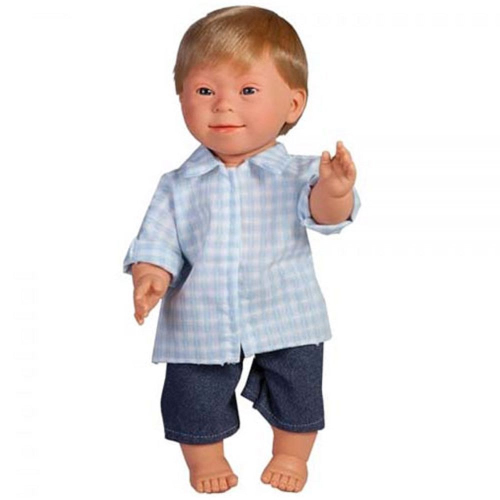**Doll with Downs Syndrome - Boy Blonde Hair