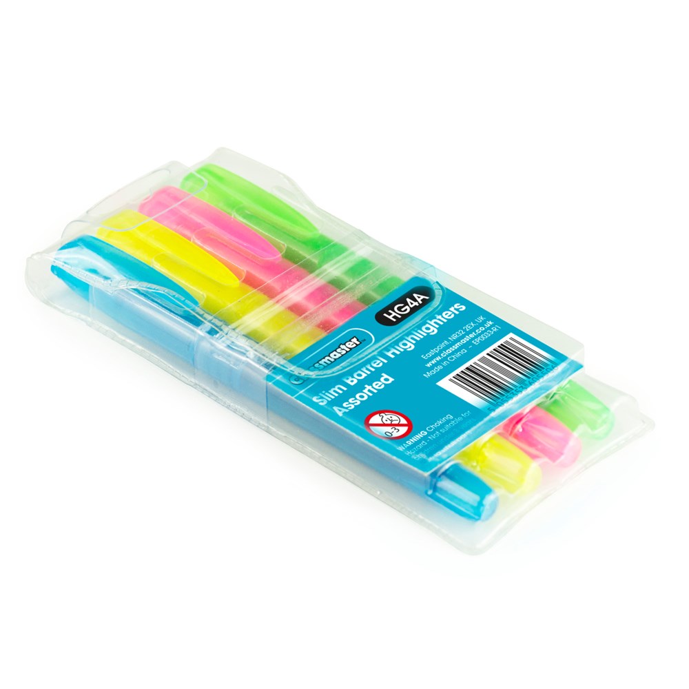 **Classmaster Highlighter, Slim Barrel - Assorted