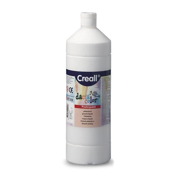 Creall 1 Litre Bottle Poster Paint - White