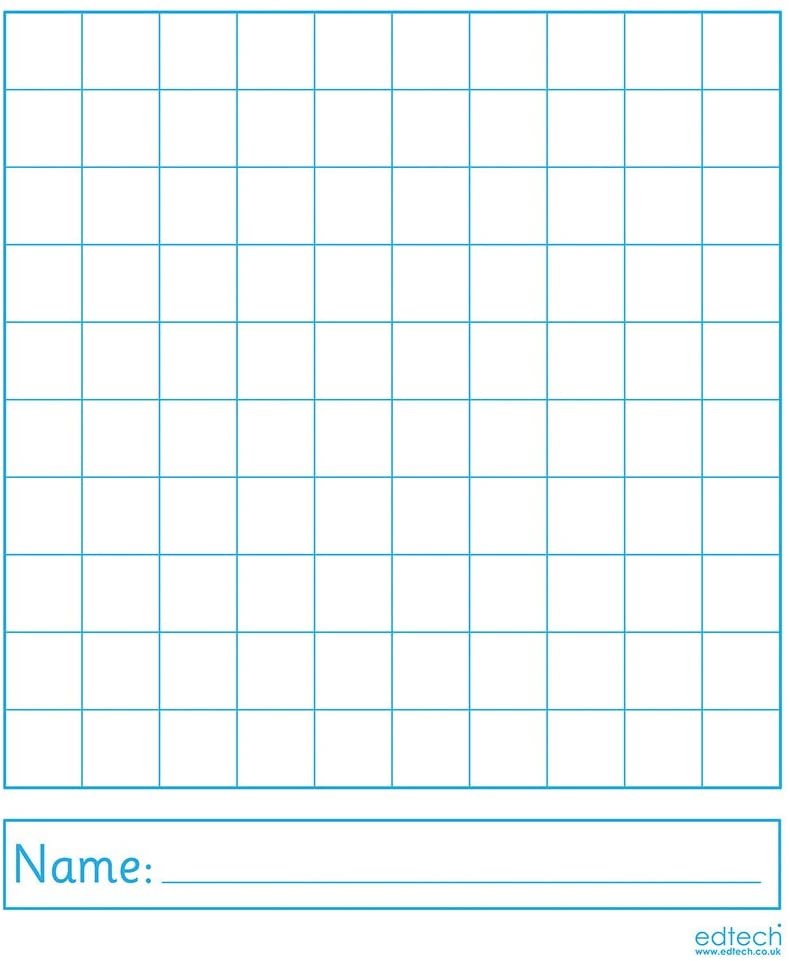 Write and Wipe Number Square Whiteboards Pack of 10