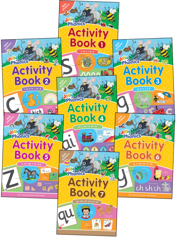 Jolly Phonics Activity Books 1-7 (Print Letters)