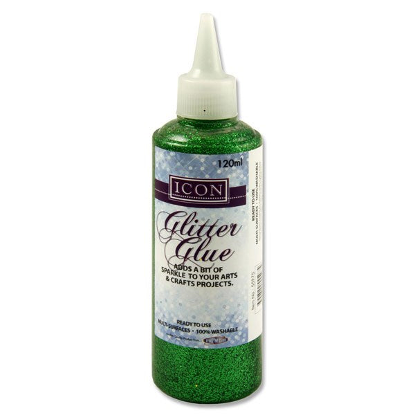 ** Icon 120ml Glitter Glue - Green