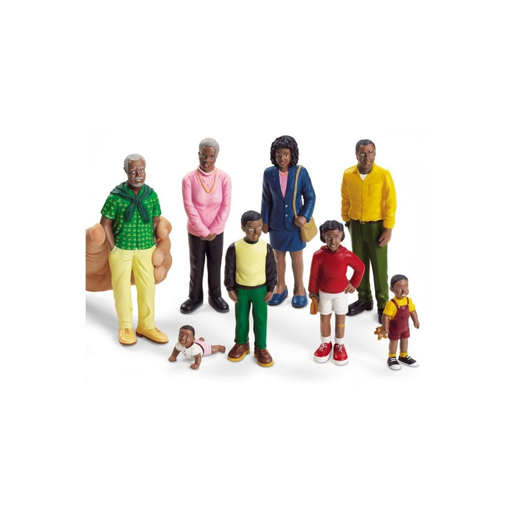 **Lakeshore Learning Block Play People Family With Black Skin (Set Of 8)