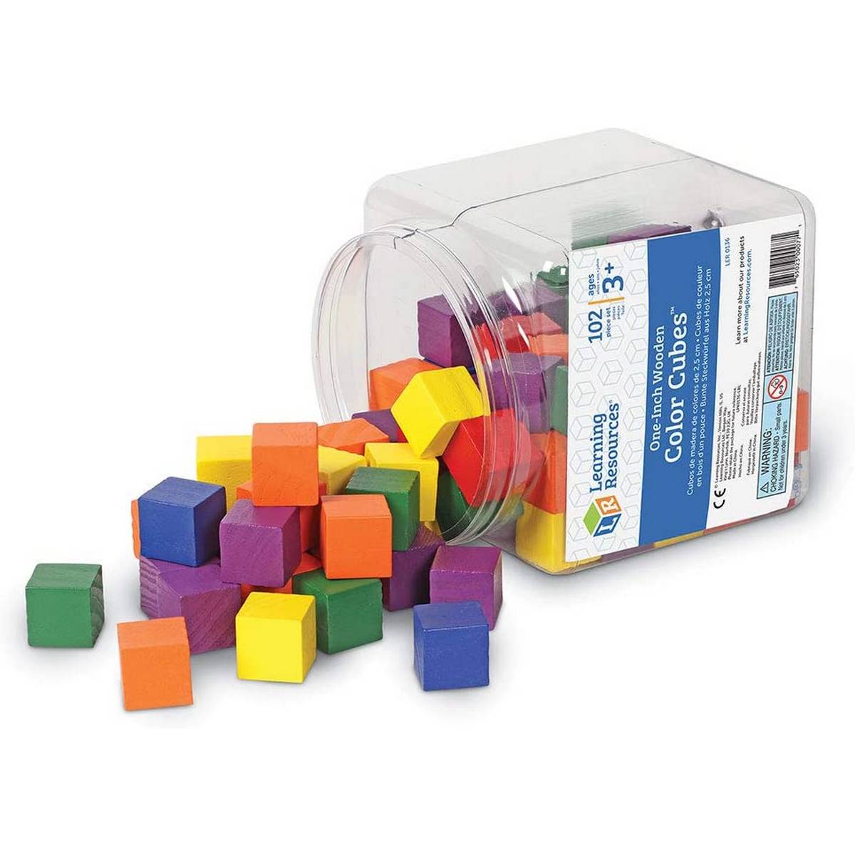 Learning Resources 1" Wooden Colour Cubes