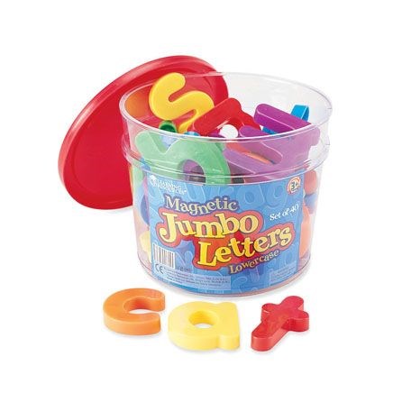 Jumbo Lowercase Magnetic Letters, Set of 40