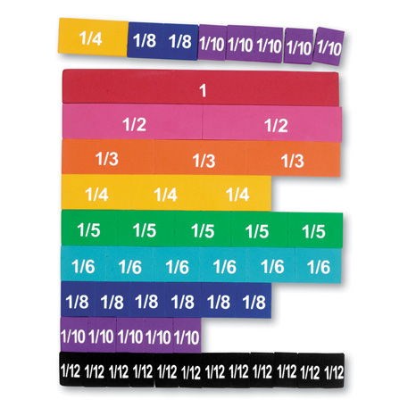 Learning Resources Rainbow Fraction® Soft Foam Magnetic Tiles